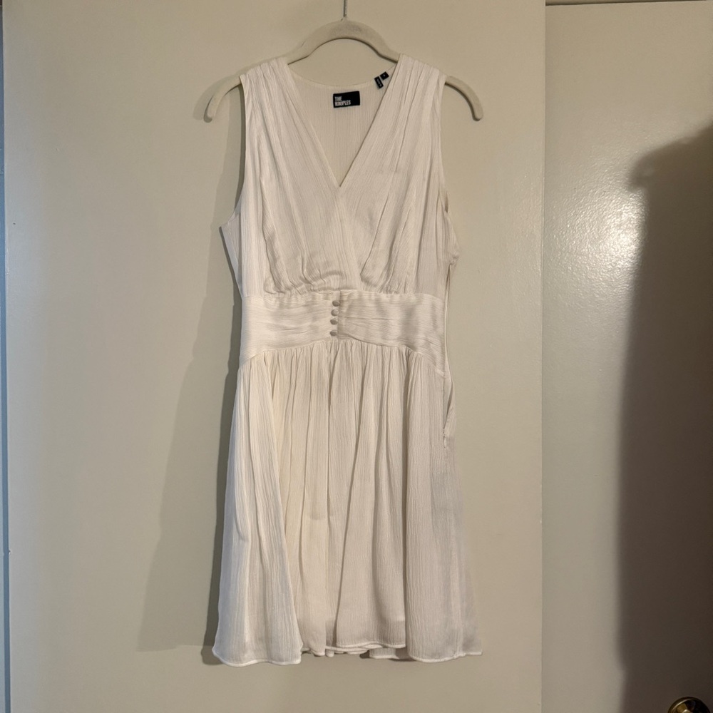 The Kooples White Sleeveless V Neck Dress, size 0/XS